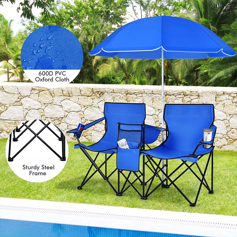 Double Portable Picnic Chairs