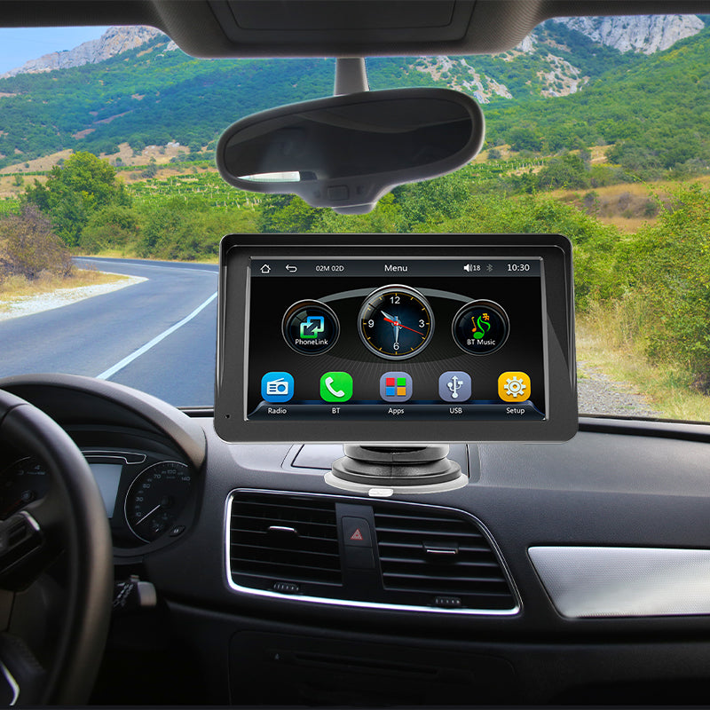 2025 Upgraded Wireless Carplay Stereo with Suction Mount