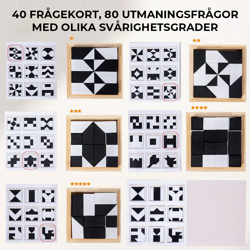 Trä dolda block pussel