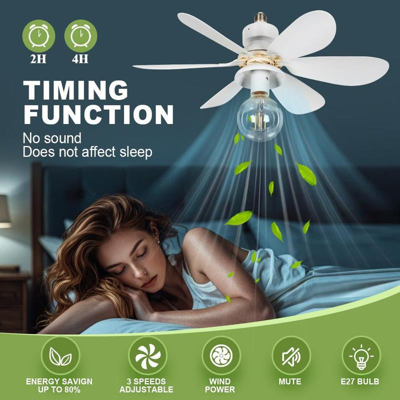 E27 Ceiling Fan Light with Remote Control