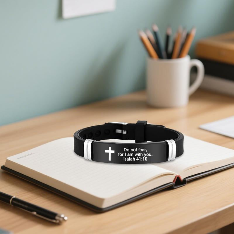 Inspirational Quote Bible Verse Cross Bracelets
