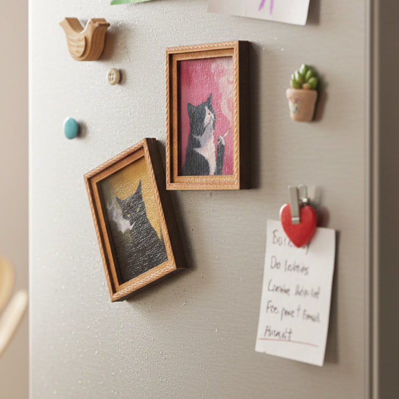 Funny Cat Art Fridge Magnets
