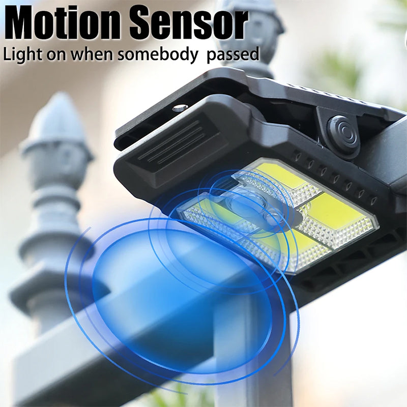 USB & Solar Powered Motion Sensor Clip Lights
