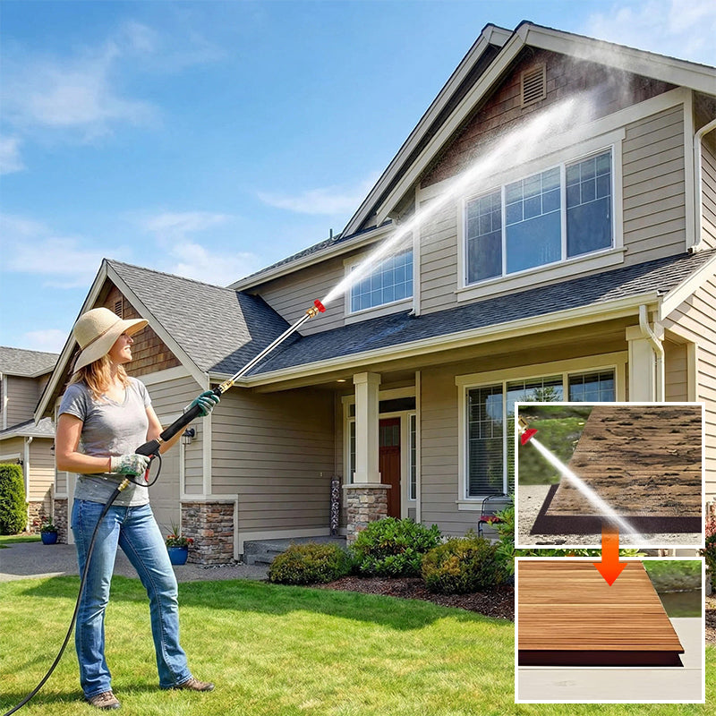 Garden Hose Nozzle High-Pressure Washer with 3 High-Pressure Nozzles