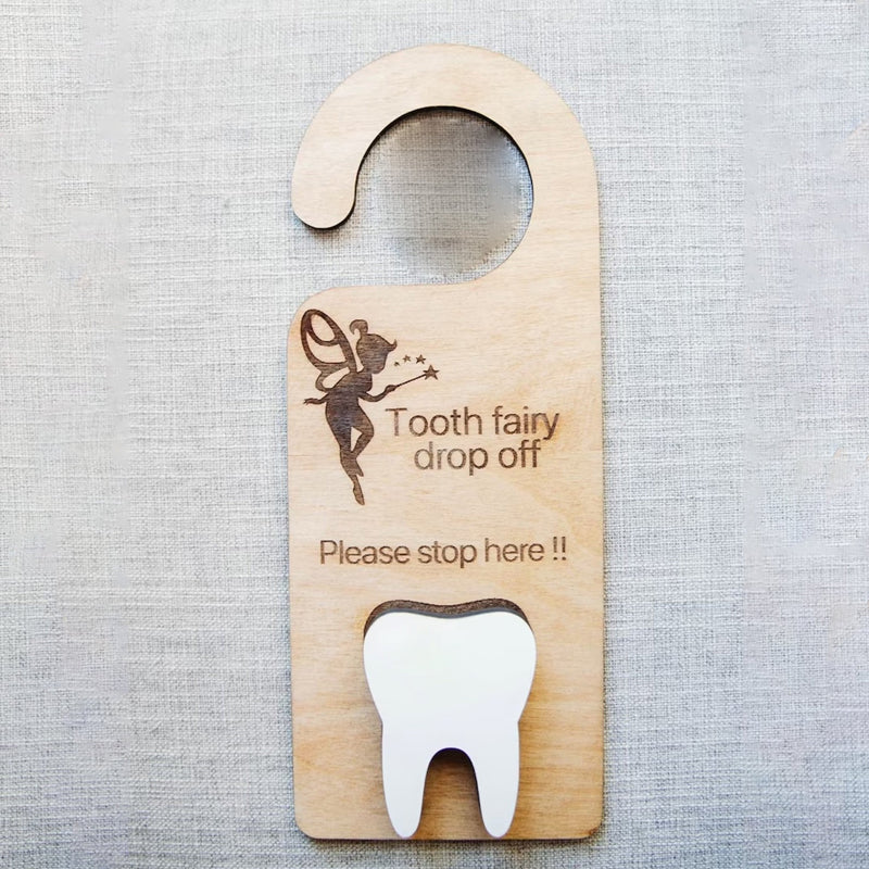 Wooden Tooth Fairy Door Hanger