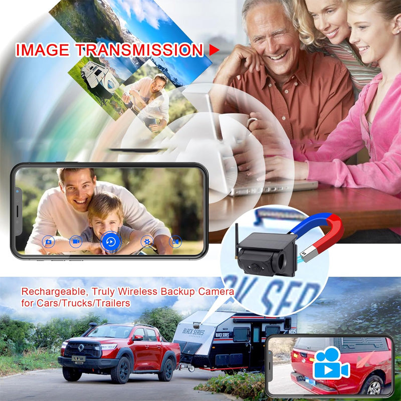 Magnetic Solar Wireless Backup Camera