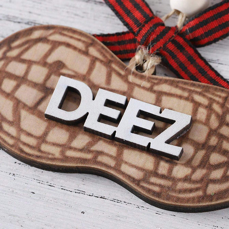 Wooden Peanut Shaped Car Hanging Ornament