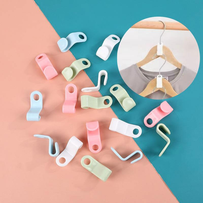 200 PCS - Clothes Hanger Connector Hooks