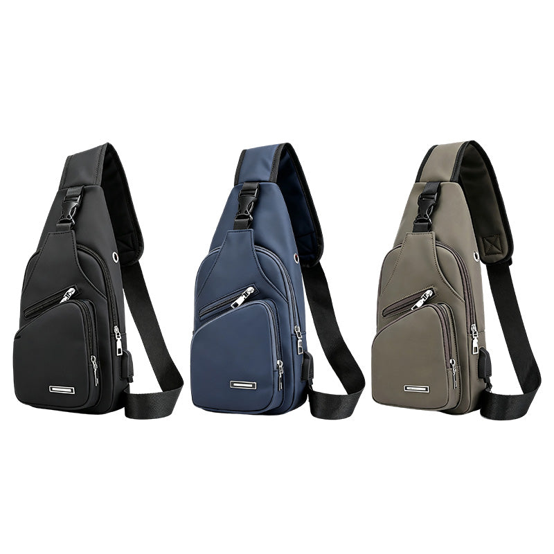 Men's Waterproof Oxford Sling Chest Bag