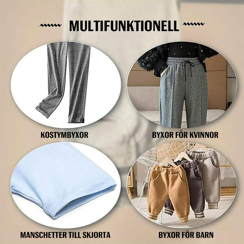 Självhäftande förkortning av byxkanten