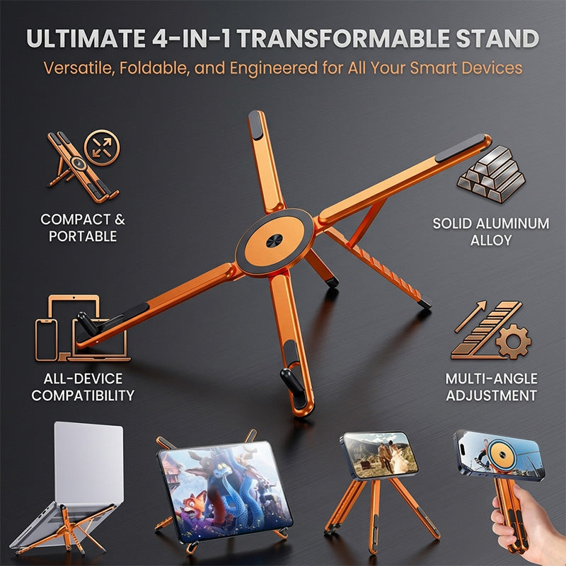 The Ultimate 4-in-1 Support for Phone, Tablet & Laptop