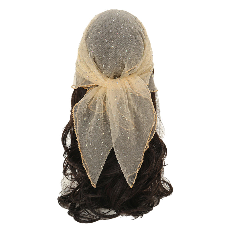 Women's Glitter Decor Head Scarf