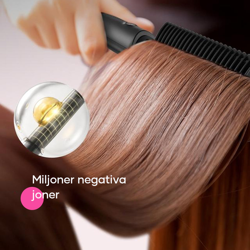 Negativ jonborste för håruträtning