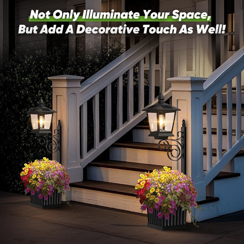 2-in-1 Solar Post Light with Planter
