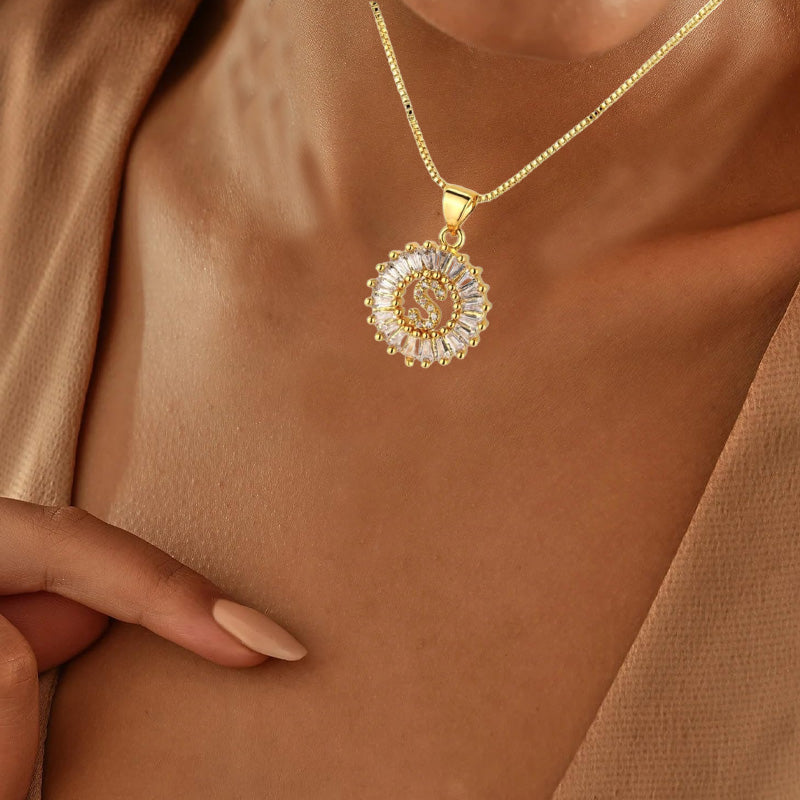 Initial Letter Pendant Necklaces