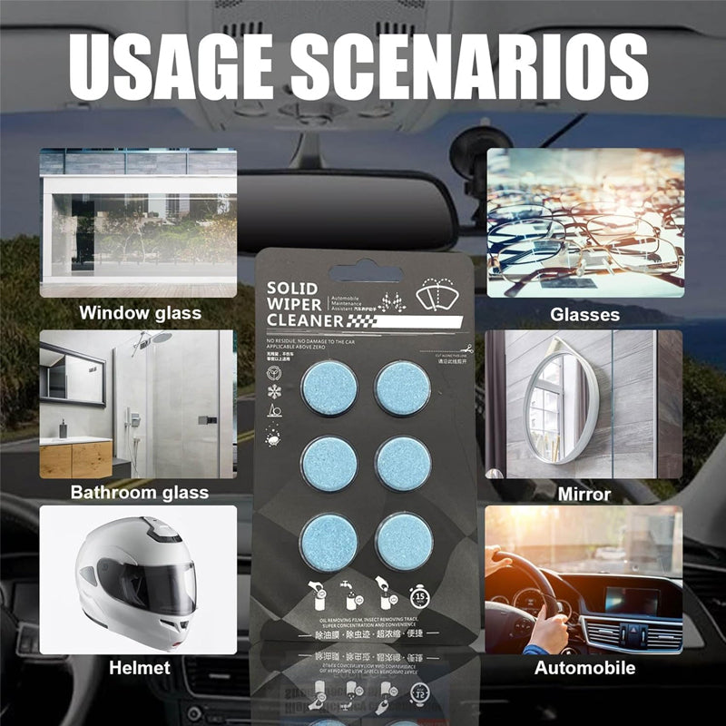 Solid Windshield Wiper Cleaner Tablets