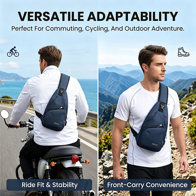 Men's Waterproof Oxford Sling Chest Bag
