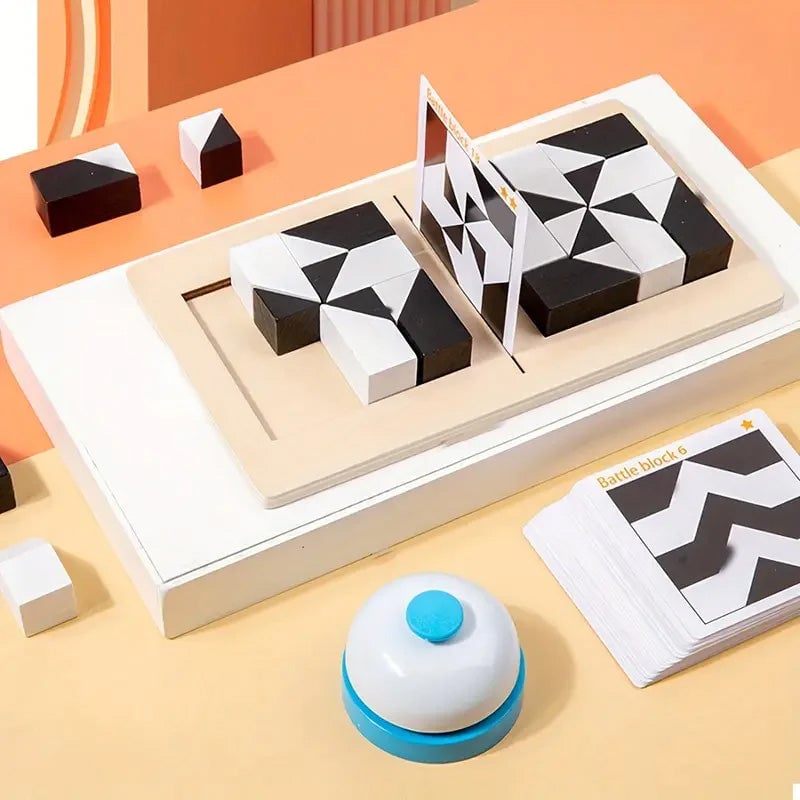 Trä dolda block pussel