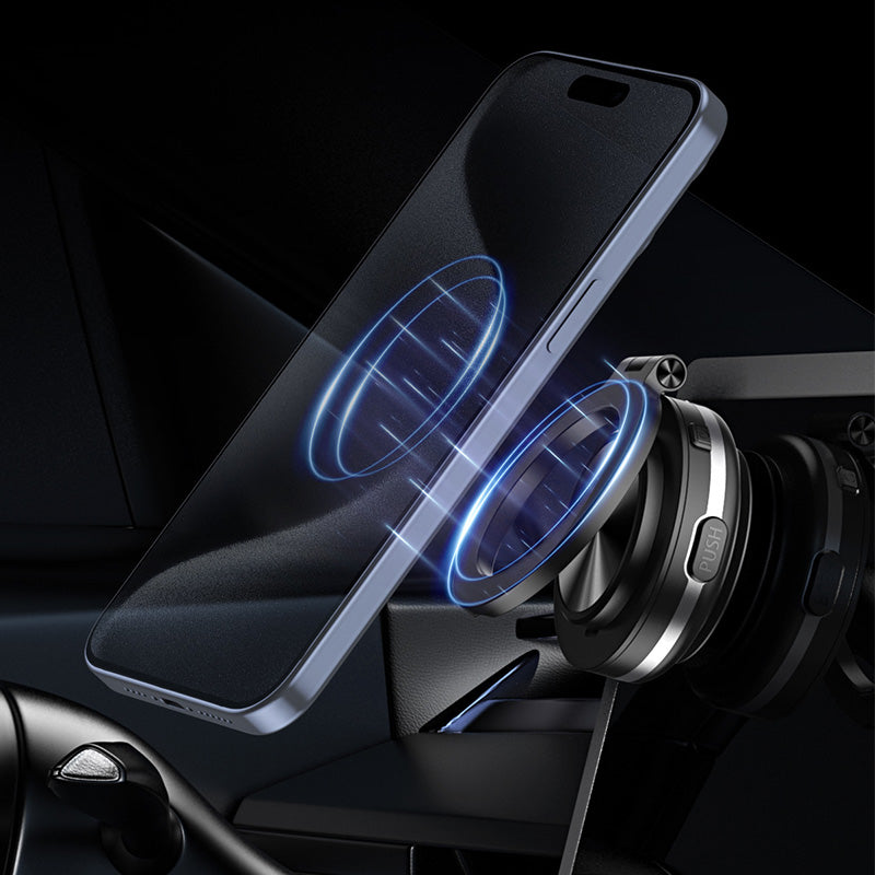 360° Rotating Electric Vacuum Magnetic Car Phone Mount