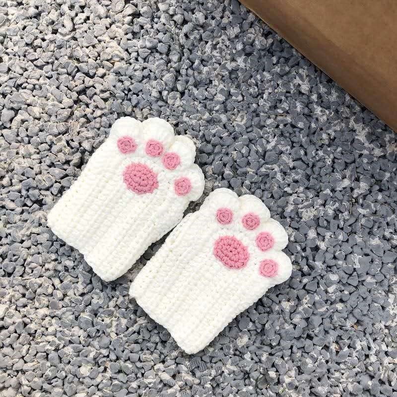 Half Finger Cat Paw Gloves