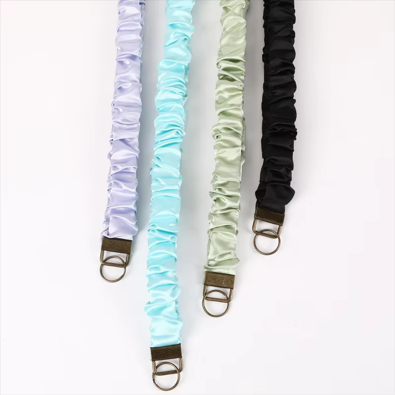 Adjustable Stretchy Scrunchie Lanyard for ID Badges & Keys