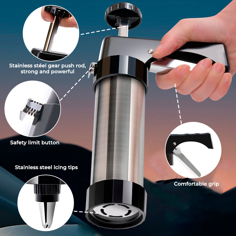 Stainless Steel Cookie Press & Biscuit Maker Set