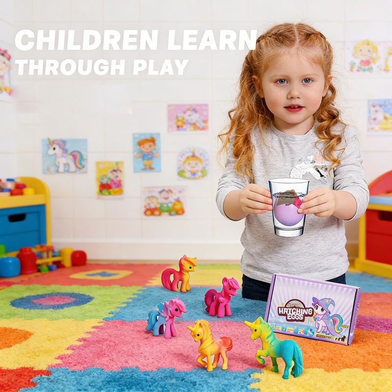 Magical Water-Hatching & Growing Unicorn Surprise Eggs