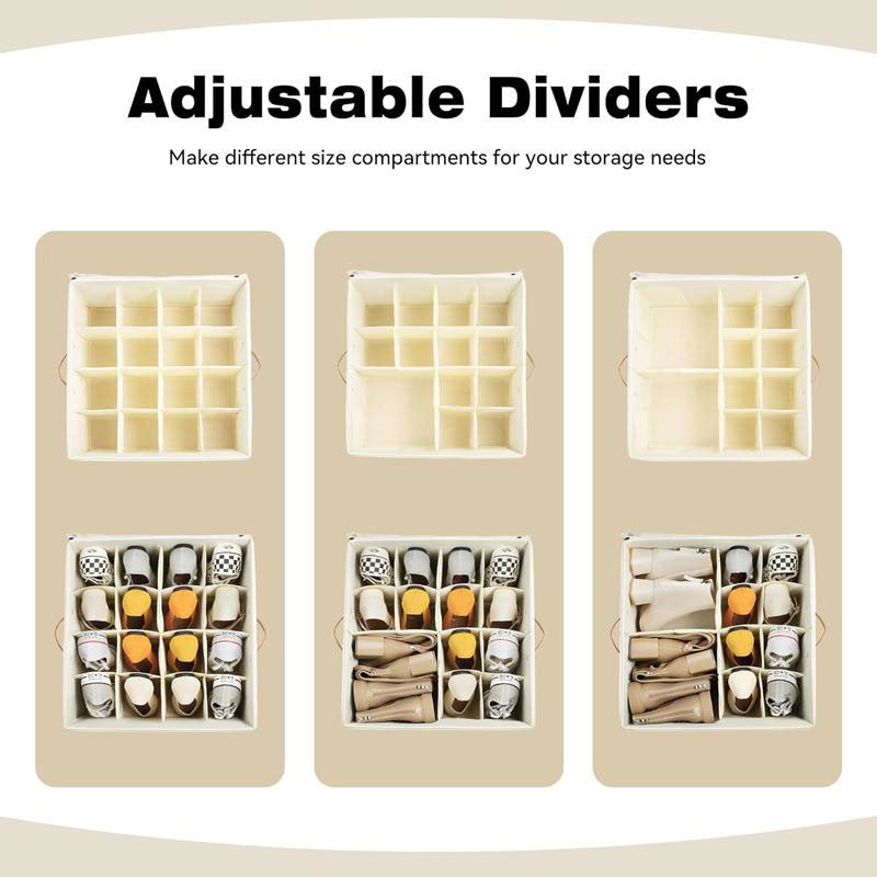 Collapsible Shoe Organizer Box with Transparent Cover