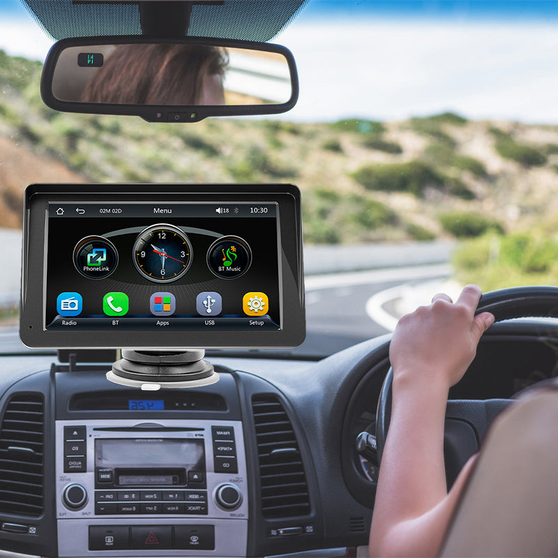 2025 Upgraded Wireless Carplay Stereo with Suction Mount