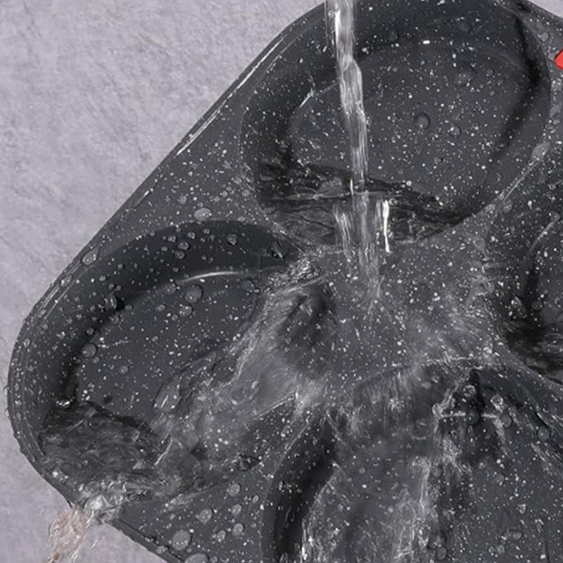 4-Hole Non-Stick Egg Frying Pan with Handle