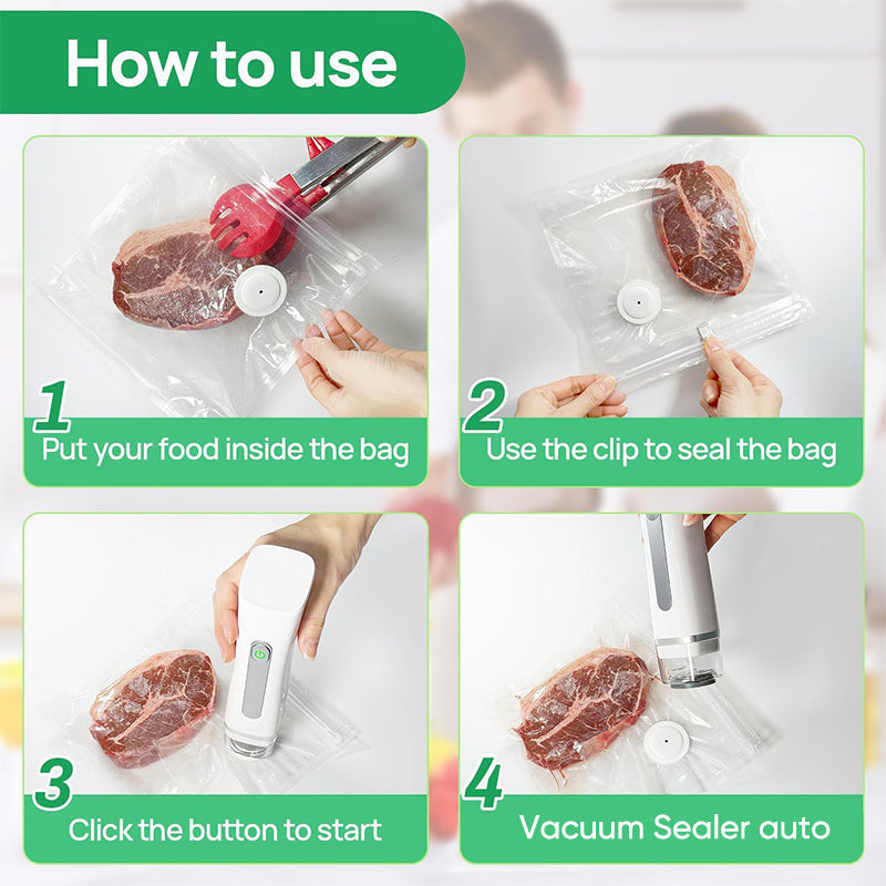 Vacuum Sealer with Reusable Bags