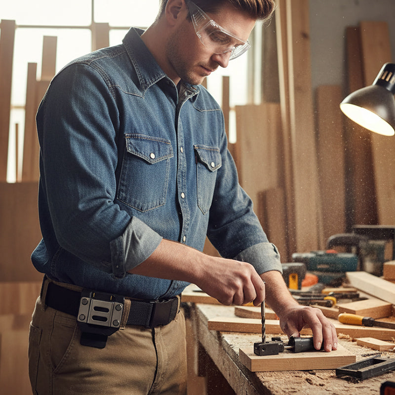 Heavy Duty Drill & Tape Measure Belt Holder for Cordless Tools