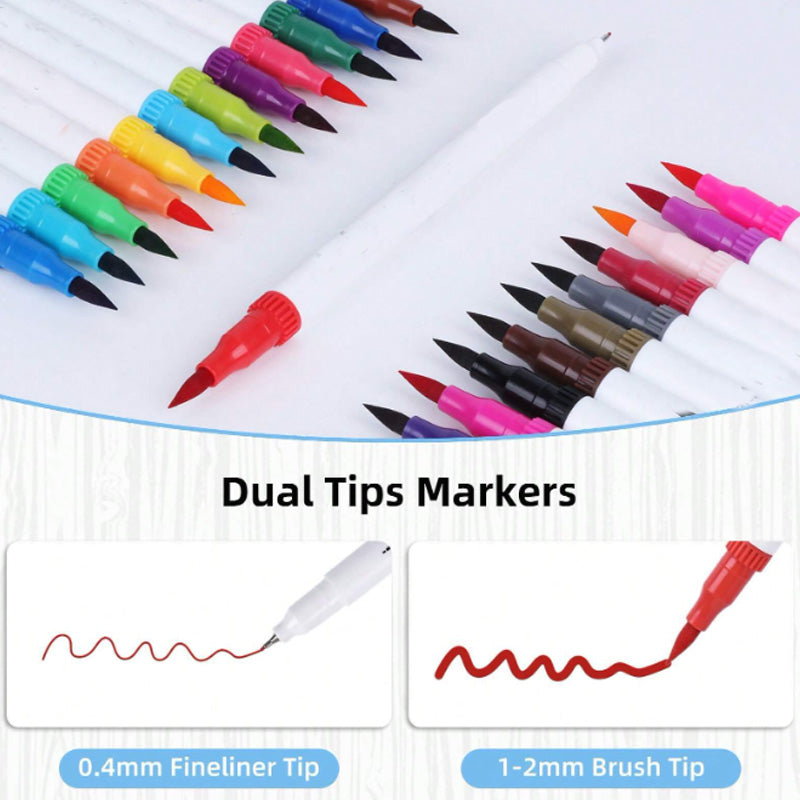 Dual-Tip Watercolor Markers