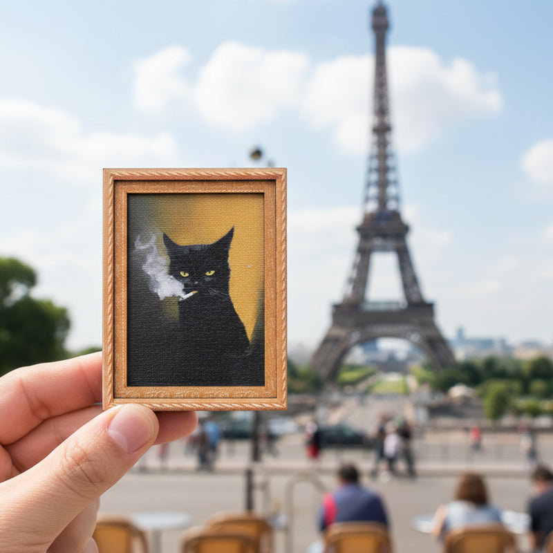 Funny Cat Art Fridge Magnets