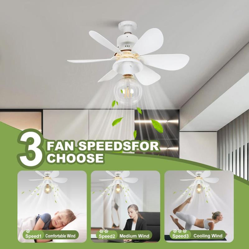 E27 Ceiling Fan Light with Remote Control