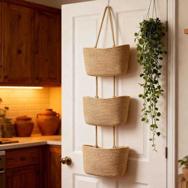 Decorative 3-Tier Hanging Organizer Bag