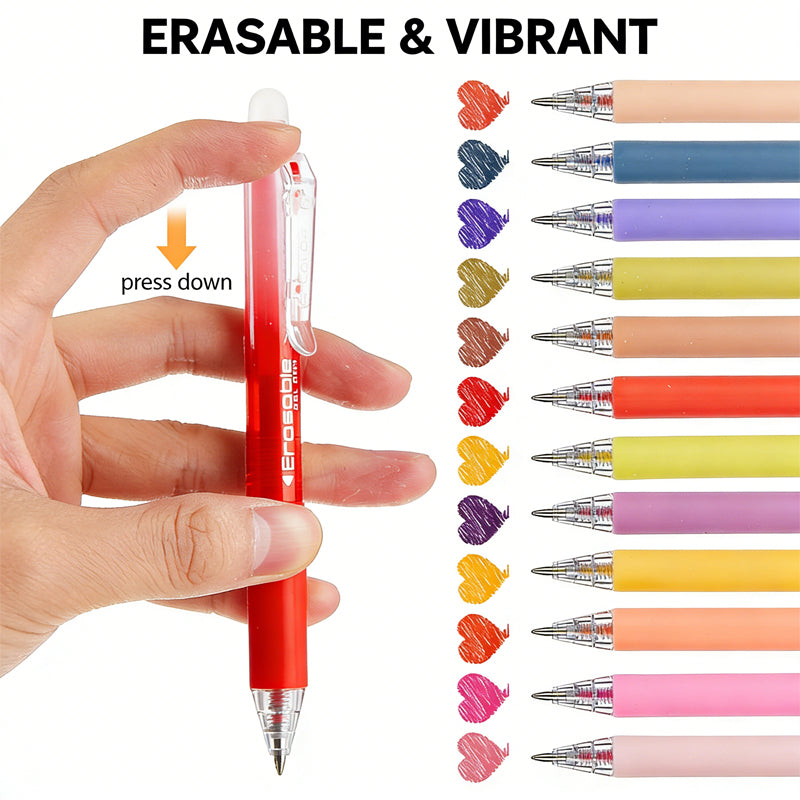 Retractable Erasable Gel Pen Set