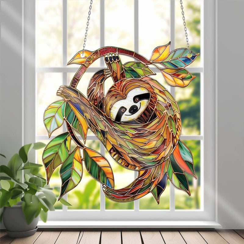 Cute Acrylic Sloth Ornament