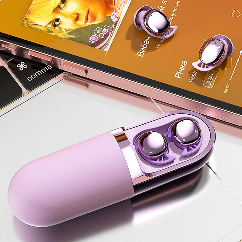 Vibration Massage Bluetooth Headphones with Compact Case