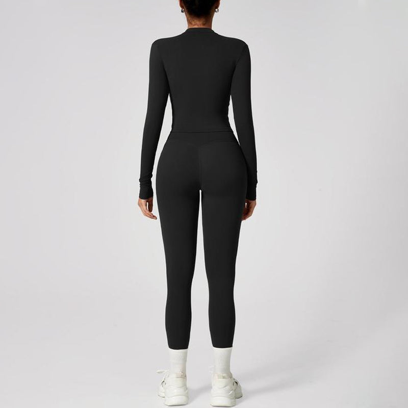 Women's Zip-Up Jacket & High-Waist Leggings Set