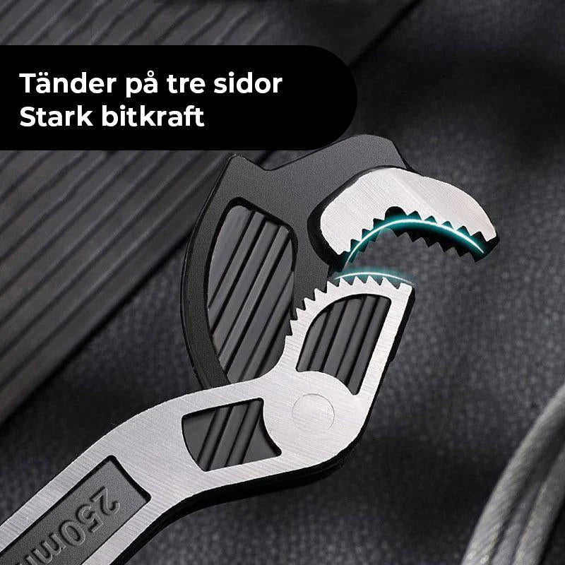 Multifunktionell självlåsande justerbar skiftnyckel