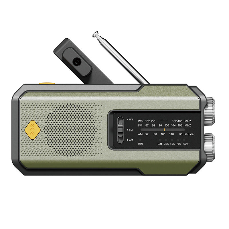 Hand Crank & Solar Emergency Weather Radio with Power Bank & LED