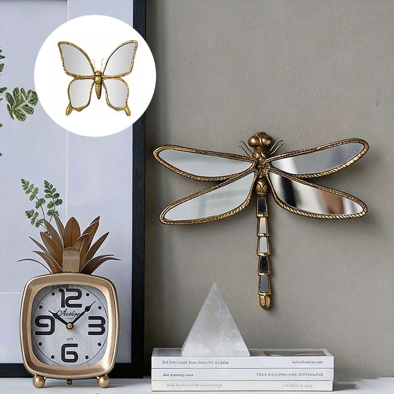 Handcrafted Dragonfly Butterfly Wall Mirror