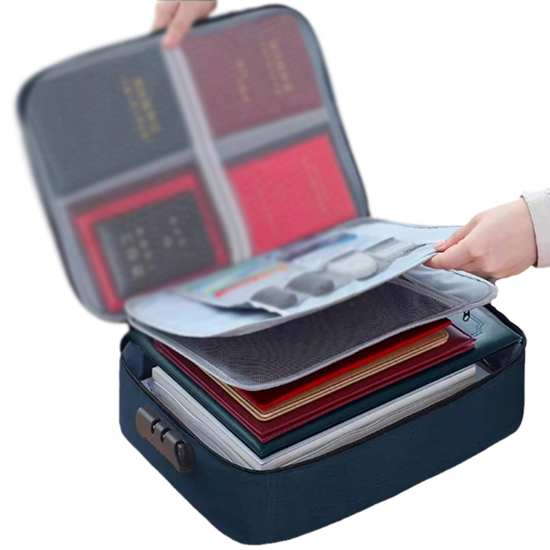Waterproof And Fireproof Lockable Document Storage Bag