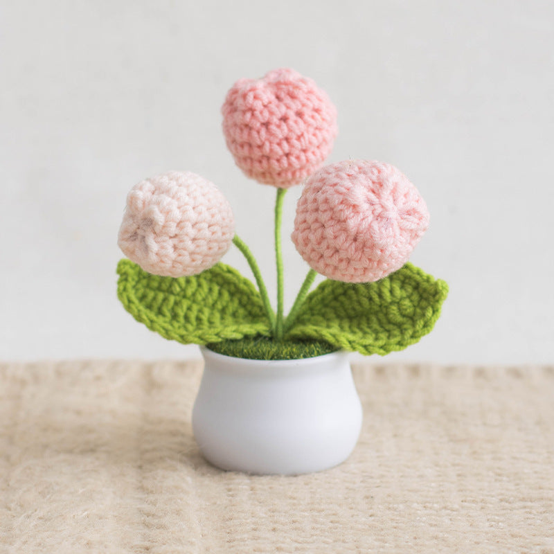 Handmade Crochet Bouquet Potted Flowers