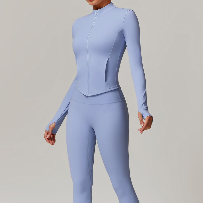 Women's Zip-Up Jacket & High-Waist Leggings Set