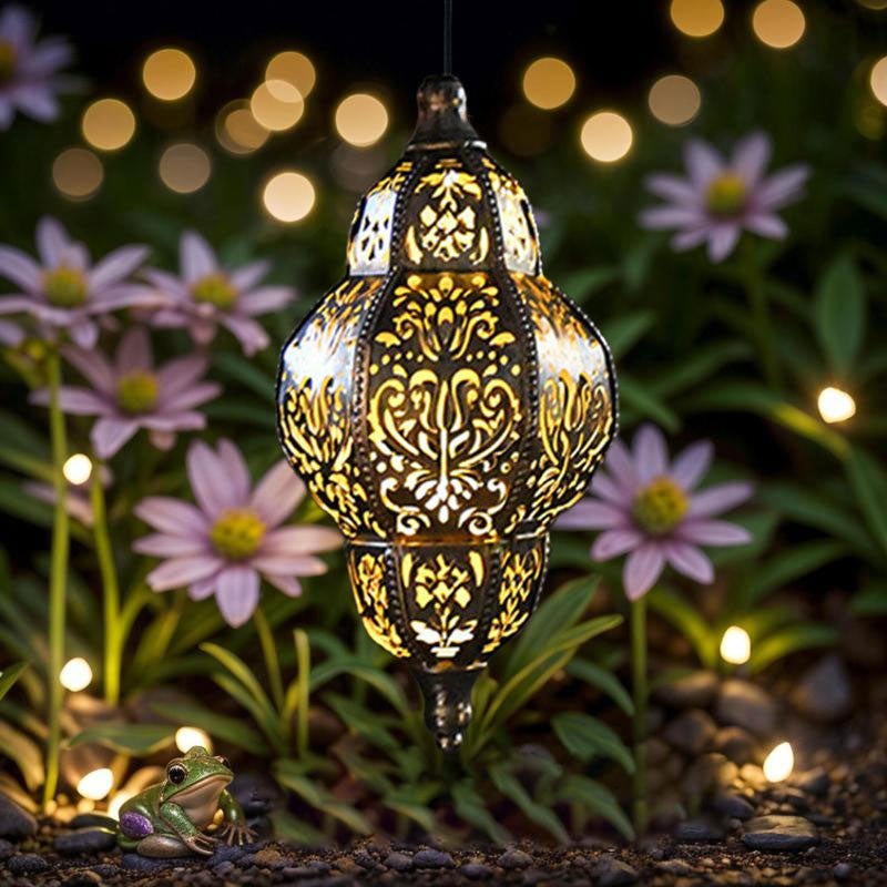 Solar Vintage Garden Decor Waterproof LED Lamp with Unique Design