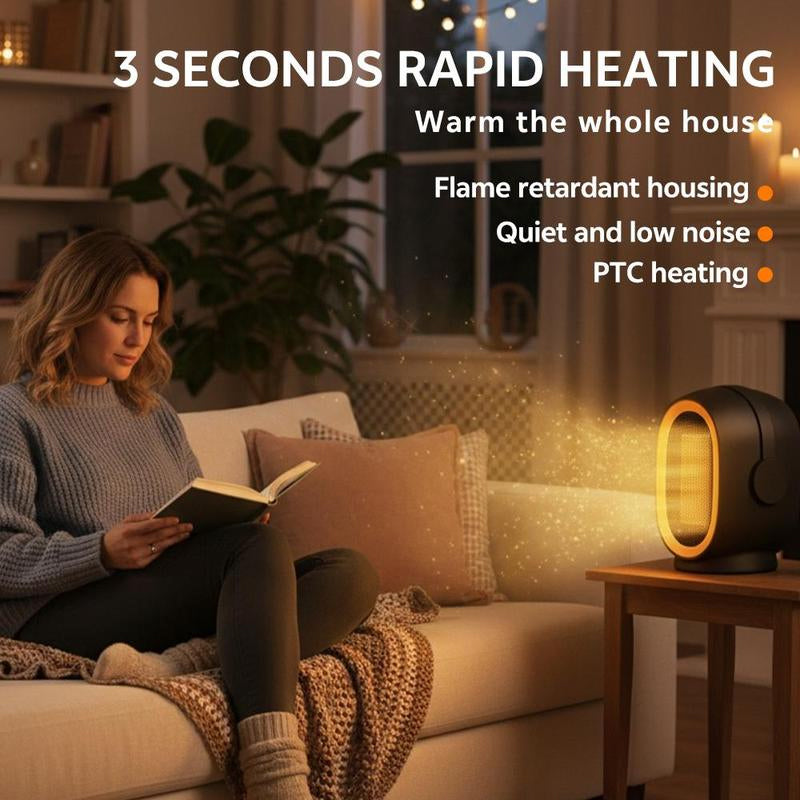 Desktop Electric Space Heater for Home Use