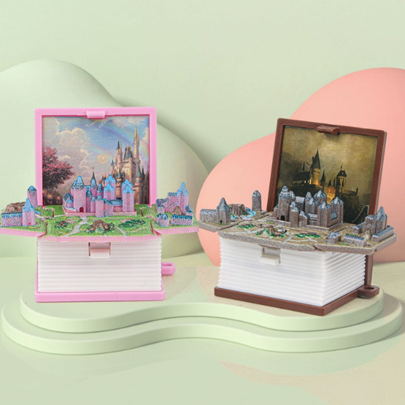 3D stereoskopisk bokvikning pop-up boknyckelring