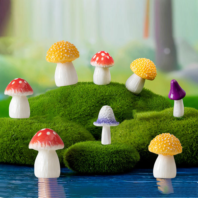Simulation Mushroom Car Decoration